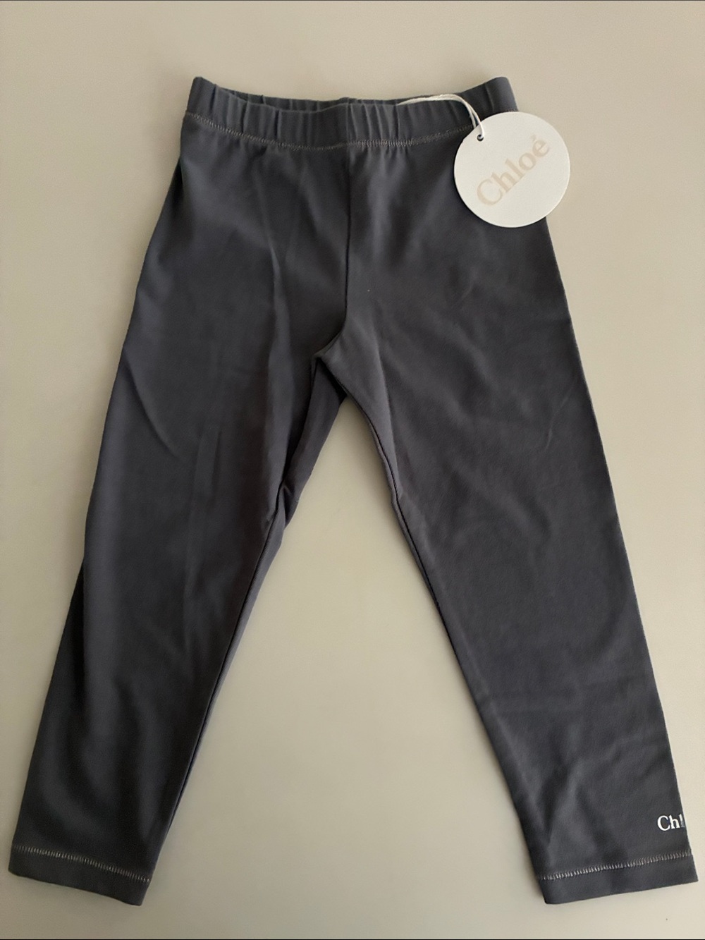 Chloe Girls' Grey Cotton Leggings; NWT